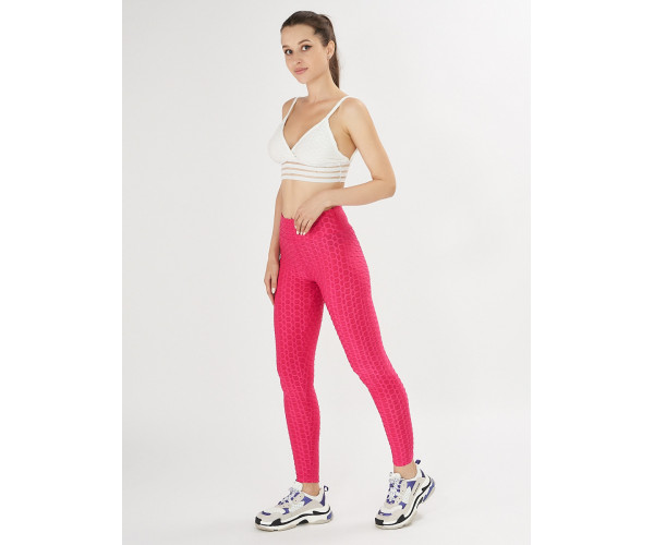 Леггинсы женские малинового цвета 1165M