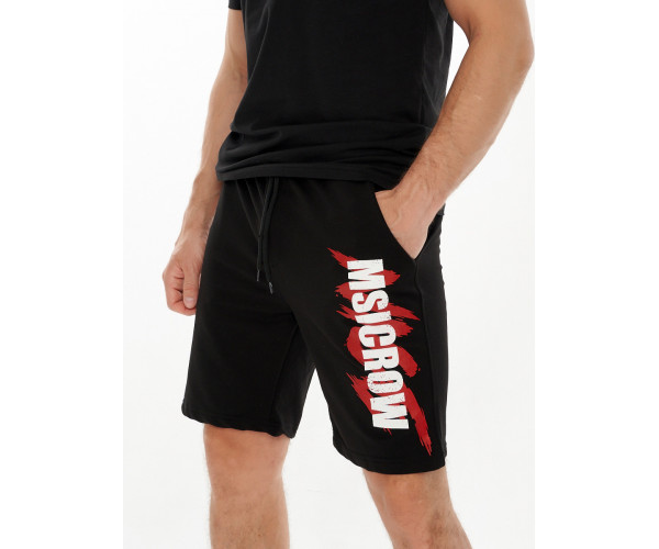 Костюм шорты и футболка черного цвета 221007Ch