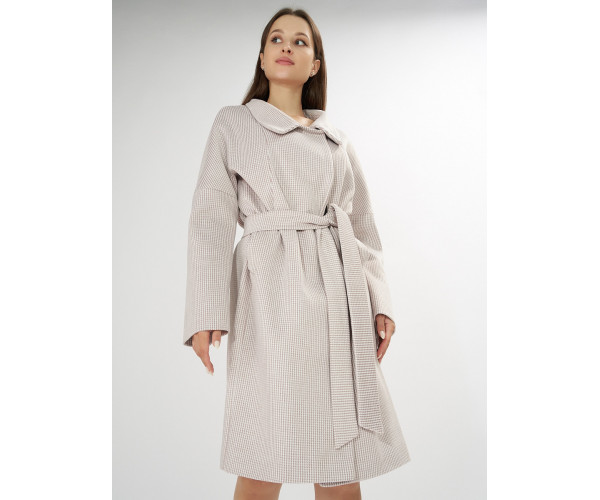 Пальто демисезонное бежевого цвета 42115B