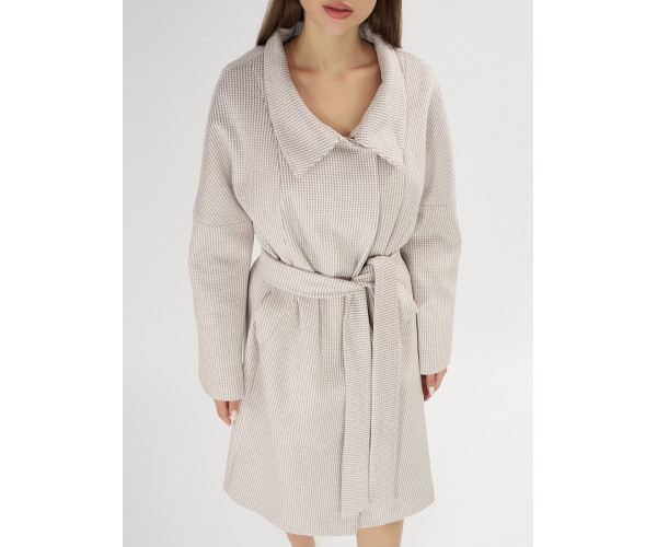 Пальто демисезонное бежевого цвета 42115B