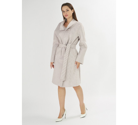 Пальто демисезонное бежевого цвета 42115B