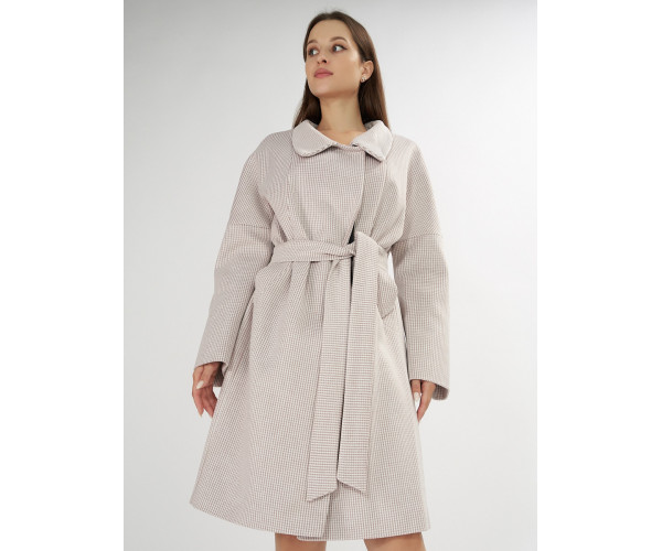 Пальто демисезонное бежевого цвета 42115B