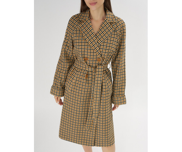 Пальто демисезонное горчичного цвета 42121-1G