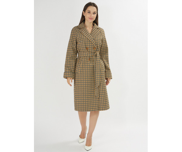 Пальто демисезонное горчичного цвета 42121-1G