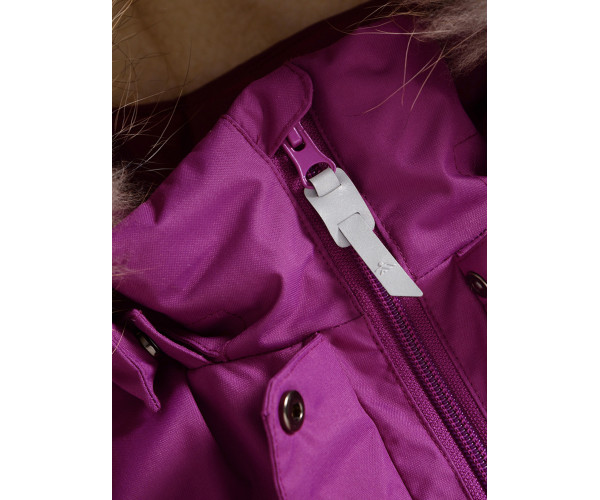 Парка зимняя Valianly для девочки фиолетового цвета 9034F