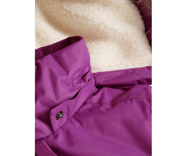 Парка зимняя Valianly для девочки фиолетового цвета 9034F
