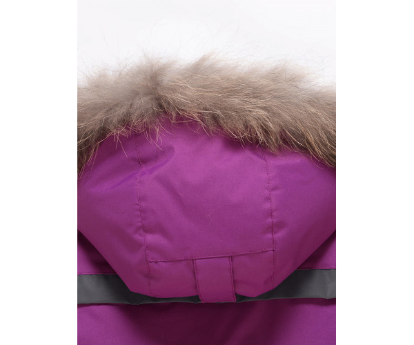 Парка зимняя Valianly для девочки фиолетового цвета 9034F