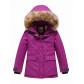 Парка зимняя Valianly для девочки фиолетового цвета 9034F