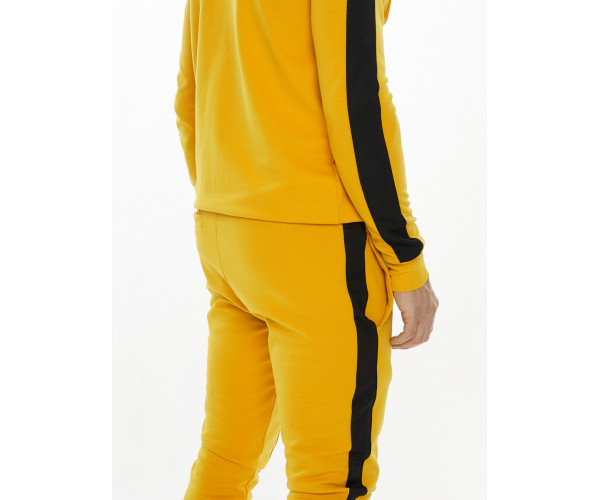 Трикотажный спортивный костюм горчичного цвета 9152G