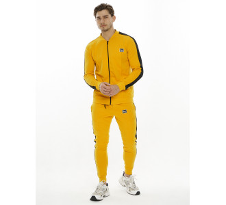 Трикотажный спортивный костюм горчичного цвета 9152G