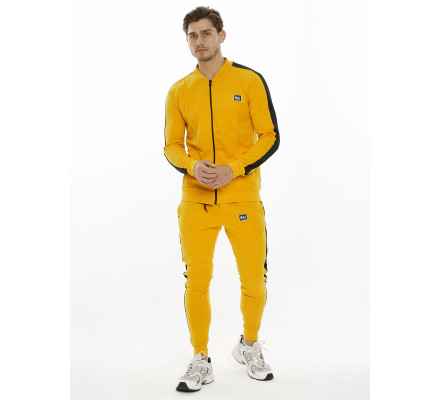 Трикотажный спортивный костюм горчичного цвета 9152G