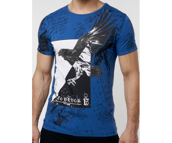 Подростковая футболка синего цвета 220036S