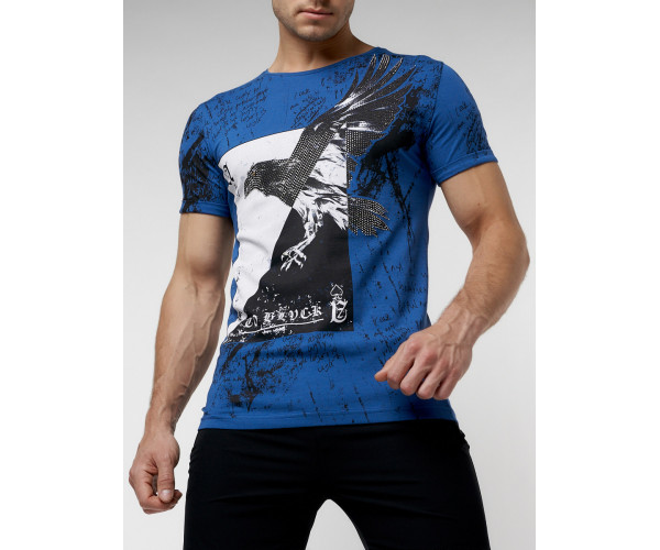 Подростковая футболка синего цвета 220036S