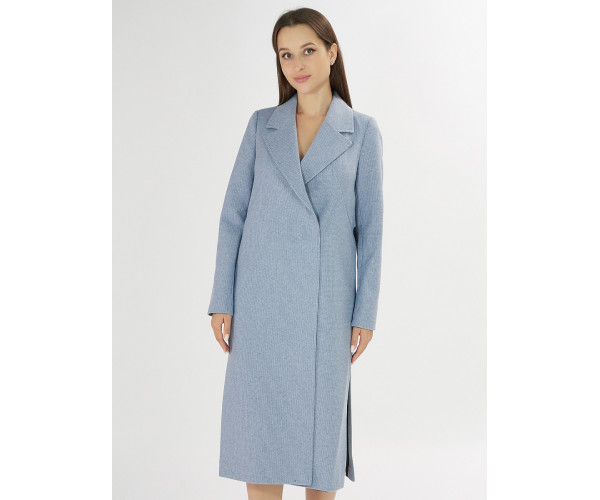 Пальто демисезонное голубого цвета 42105Gl