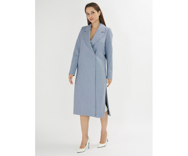 Пальто демисезонное голубого цвета 42105Gl