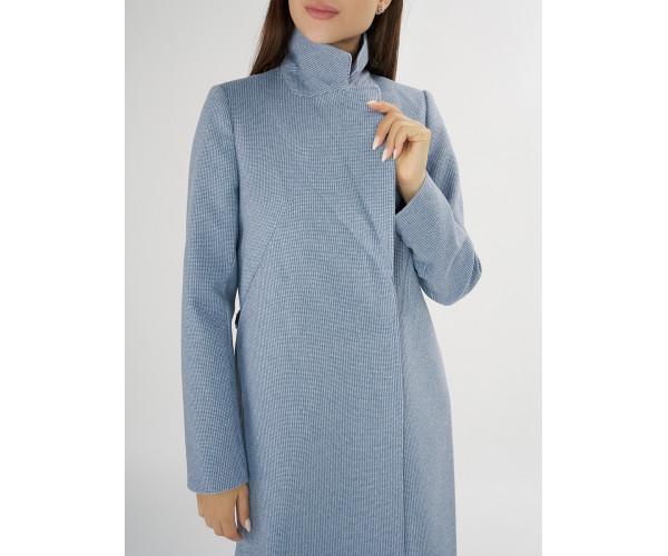 Пальто демисезонное голубого цвета 42105Gl