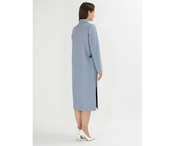 Пальто демисезонное голубого цвета 42105Gl