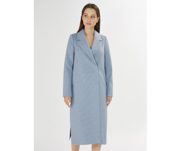 Пальто демисезонное голубого цвета 42105Gl