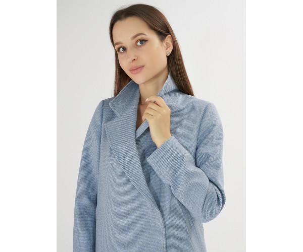 Пальто демисезонное голубого цвета 42105Gl