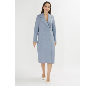 Пальто демисезонное голубого цвета 42105Gl