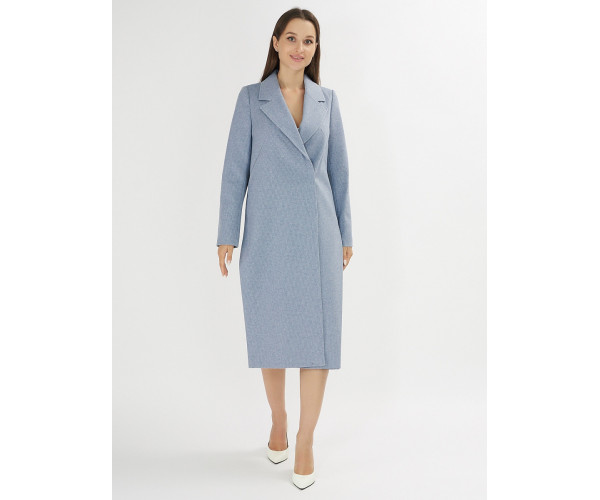 Пальто демисезонное голубого цвета 42105Gl