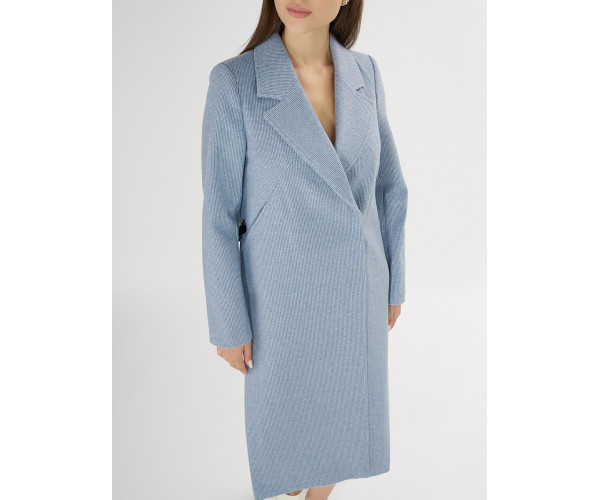 Пальто демисезонное голубого цвета 42105Gl