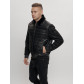 Классическая куртка кожанные мужская черного цвета 2499Ch