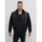 Классическая куртка кожанные мужская черного цвета 2499Ch