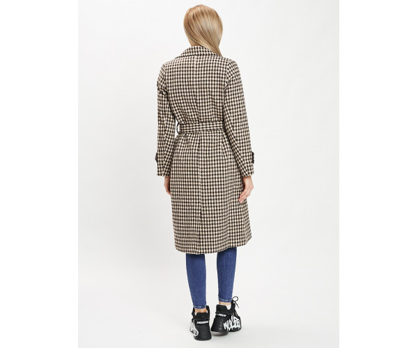 Пальто демисезонное бежевого цвета 42123B