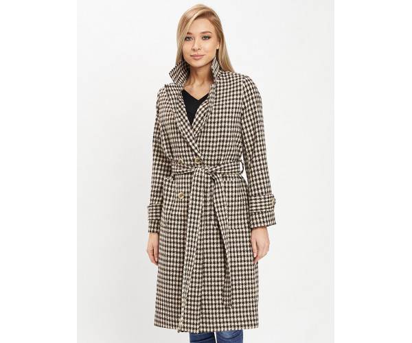 Пальто демисезонное бежевого цвета 42123B