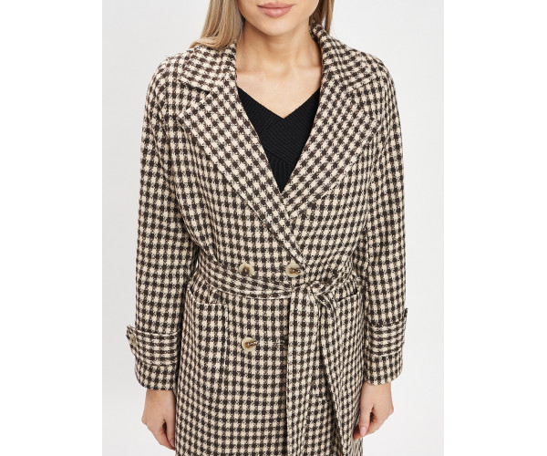 Пальто демисезонное бежевого цвета 42123B