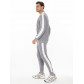 Трикотажный спортивный костюм серого цвета 9152Sr