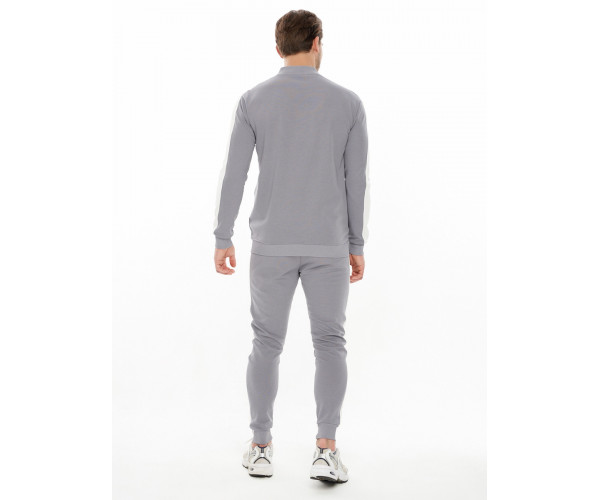 Трикотажный спортивный костюм серого цвета 9152Sr