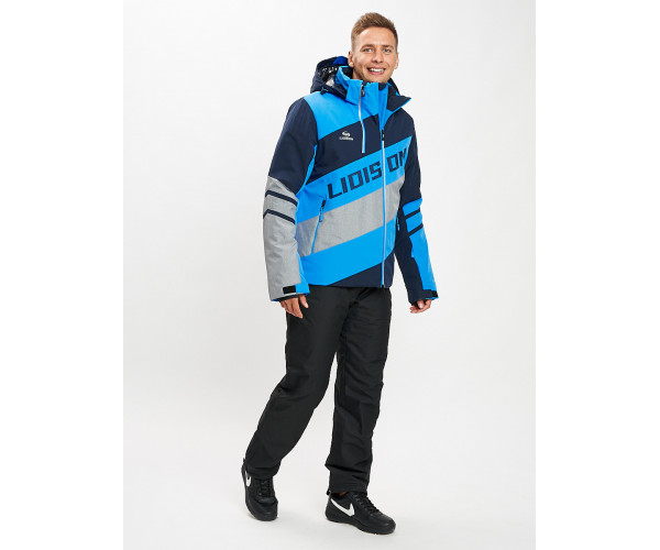 Горнолыжный костюм мужской синего цвета 077022S