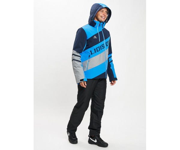 Горнолыжный костюм мужской синего цвета 077022S