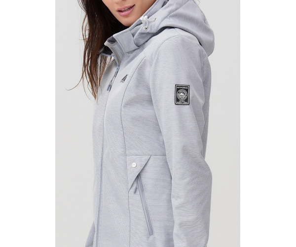 Ветровка  женская серого цвета 2037Sr