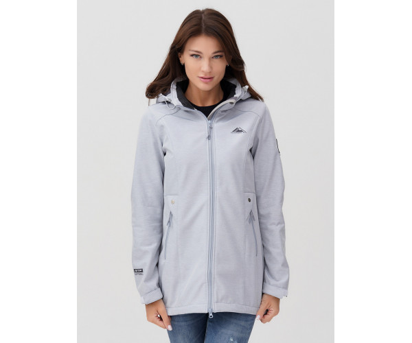 Ветровка  женская серого цвета 2037Sr