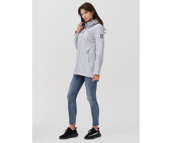 Ветровка  женская серого цвета 2037Sr