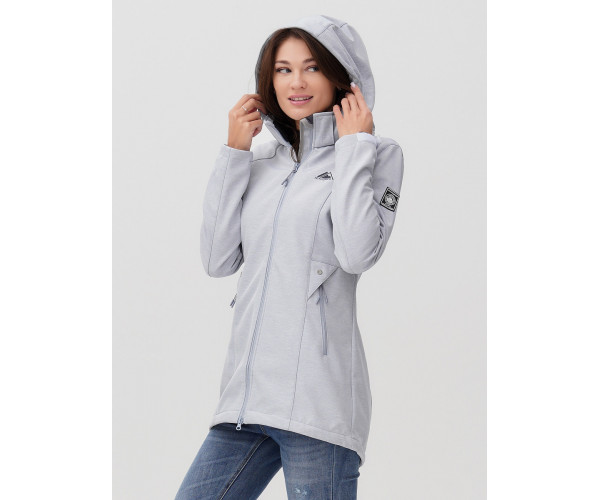 Ветровка  женская серого цвета 2037Sr