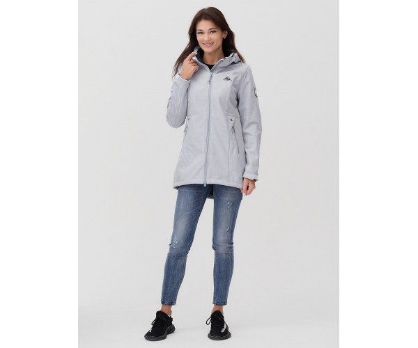 Ветровка  женская серого цвета 2037Sr