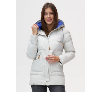 Куртка зимняя  светло-серого цвета 2080SS