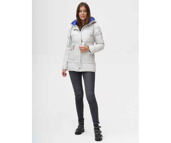 Куртка зимняя  светло-серого цвета 2080SS