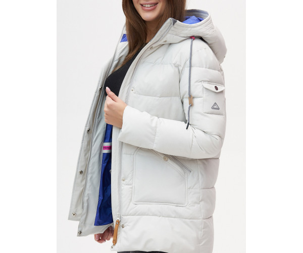 Куртка зимняя  светло-серого цвета 2080SS