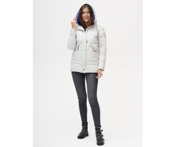 Куртка зимняя  светло-серого цвета 2080SS