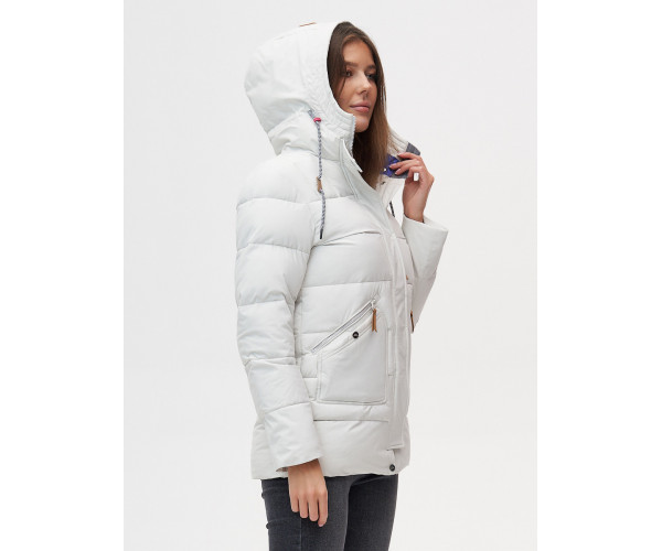 Куртка зимняя  светло-серого цвета 2080SS