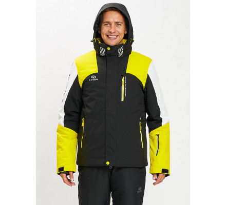 Горнолыжная куртка мужская желтого цвета 77018J