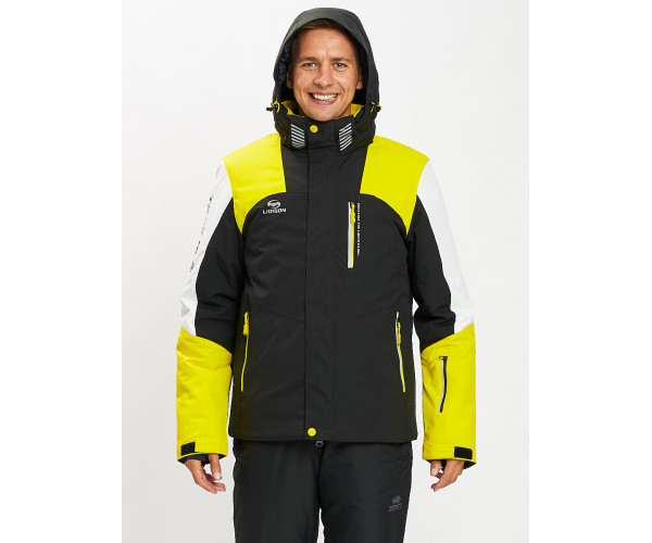 Горнолыжная куртка мужская желтого цвета 77018J