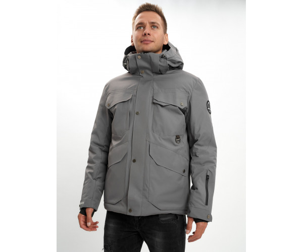 Горнолыжная куртка мужская  серого цвета 2088Sr