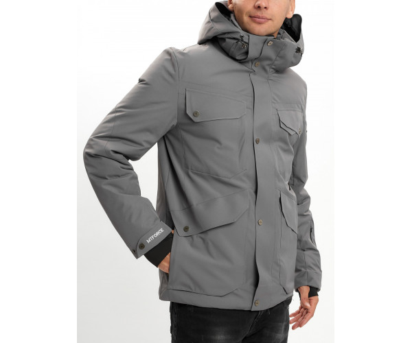 Горнолыжная куртка мужская  серого цвета 2088Sr