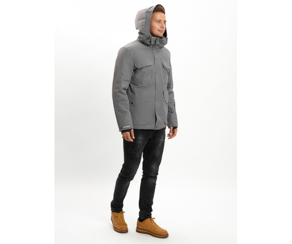 Горнолыжная куртка мужская  серого цвета 2088Sr